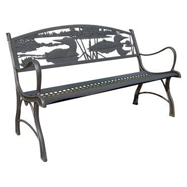 Painted Sky Bench Loon Iron