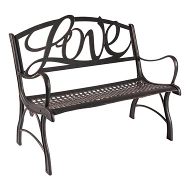 Painted Sky Loveseat Love Iron