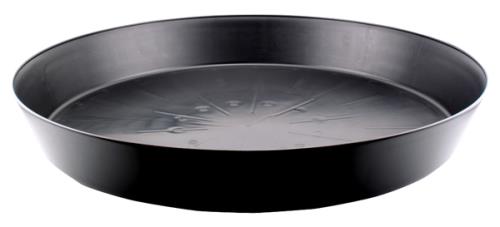 Black Premium Plastic Saucer 25 in (5/Cs)