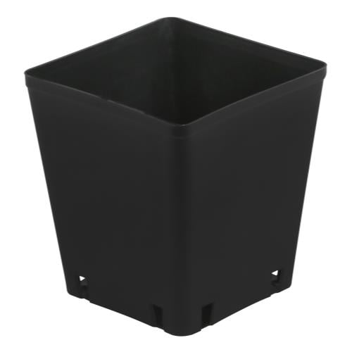 Gro Pro Black Plastic Square Pot 5 x 5 x 5.25 in (8400/Plt)
