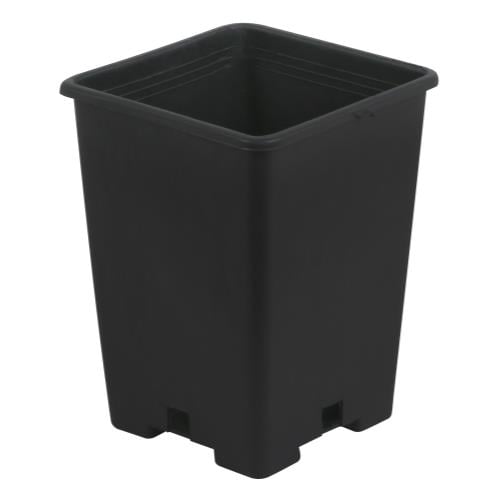 Gro Pro Black Plastic Square Pot 5 x 5 x 7 in (4480/Plt)