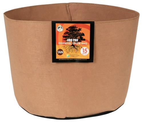 Gro Pro Essential Round Fabric Pot - Tan 15 Gallon (48/Cs)