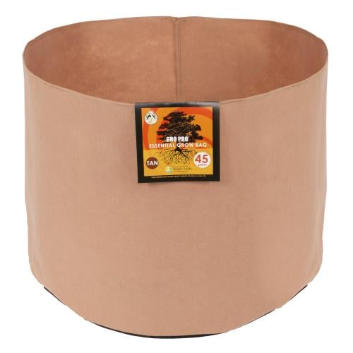 Gro Pro Essential Round Fabric Pot - Tan 45 Gallon (25/Cs)