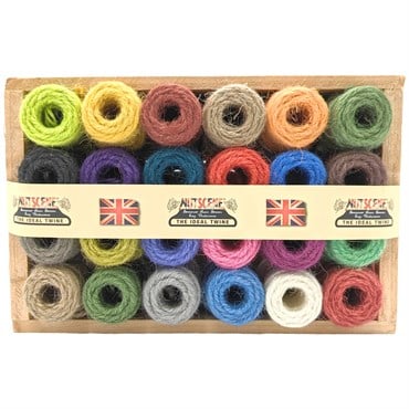 Bosmere Nutscene Wood Crate 24 Mini Twine Spools