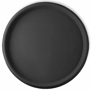 Crescent 19.7" Round Universal Saucer Caviar Black