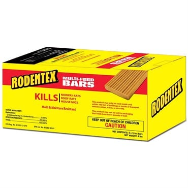 Rodentex 4pk 16oz Multi-Feed Bars Kills Rats & Mice