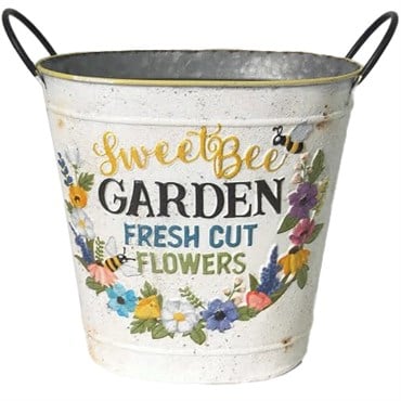 DDI 12.6" Painted Metal Planter