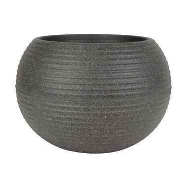 HC 12" Atlas Planter Brown River Rock