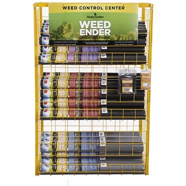 Master Gardner Gravity Fed Fabric Display Rack With Master Gardner Sign