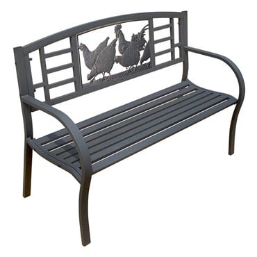 Painted Sky Bench Chicken Tube Steel Bench