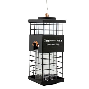 Woodlink Tube Feeder with Motivational Quote