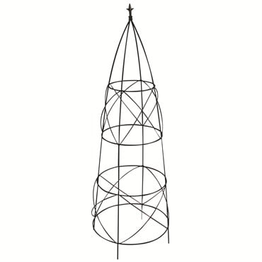 Panacea 60" Circular Obelisk w/ Finial Black