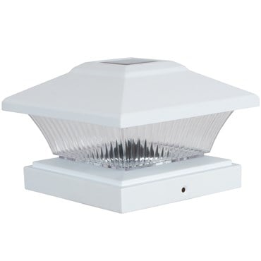 Moonrays Post Cap Solar Light w/Plastic Lens White