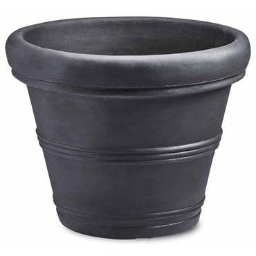 Crescent 16" Brunello Planter Caviar Black