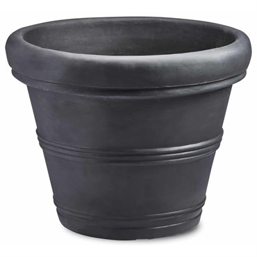 Crescent 20" Brunello Planter Caviar Black