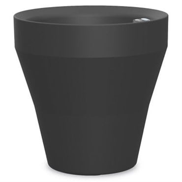 Crescent 18" Rim TruDrop Planter Caviar Black