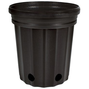 HC Dillen Elite 2000 Nursery Pot, Blow Molded, Trade 5 Gallon, Black, 46 per Bundle, 48 Bundles per Pallet, 11.87in x 11.00in, 3.90Gal