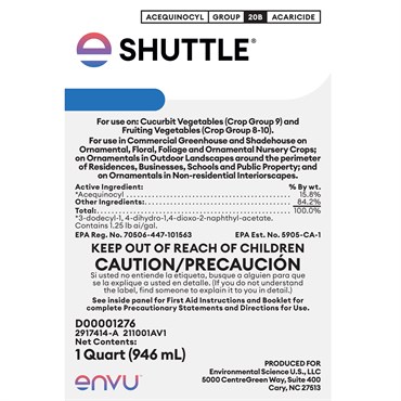 Envu Shuttle 1Qt (8/CS) ( Acequinocyl )