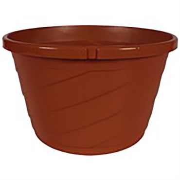 Grower Select 12.00 Twist Hanging Basket 2.32gal With 4-Strand Plastic Hanger Terracotta 50/CS