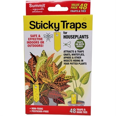 Summit 48ct Sticky Traps for Houseplant Insects (12/CS)