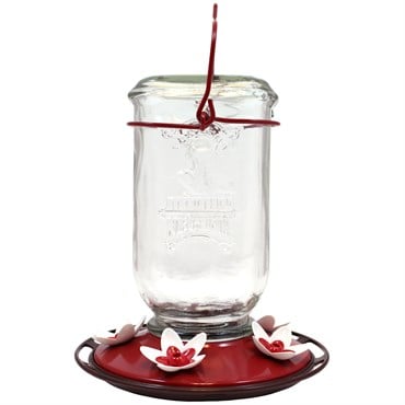 Perky Pet Mason Jar Hummingbird Feeder Clear