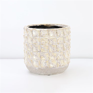 PHG 5.5"x5" Salinas Planters Sponged Cream Case of 6