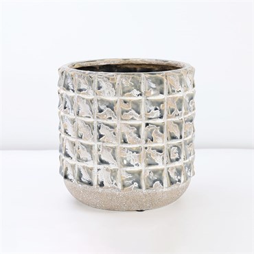 PHG 5.5"x5" Salinas Planters Sponged Grey Blue Case of 6