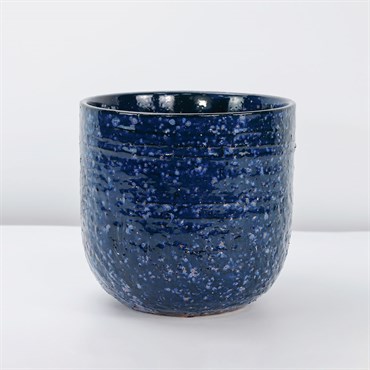 PHG 6.5"x6" Pebble Beach Planter Indigo Splash 4/CS