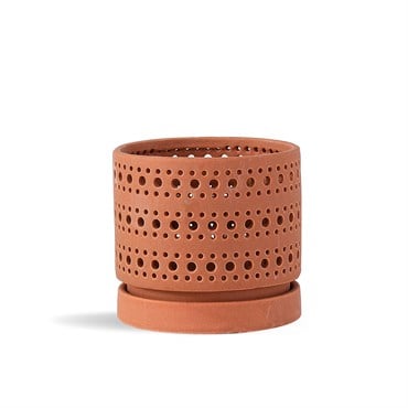 PHG 6"x5.5" Moon Gate Orchid Planters Sand Canyon Clay Case of 4
