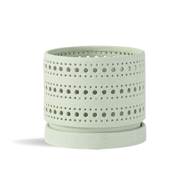 PHG 6"x5.5" Moon Gate Orchi Orchid Planter Sand Sage Green