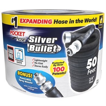 Telebrands 50' Pocket Hose Silver Bullet