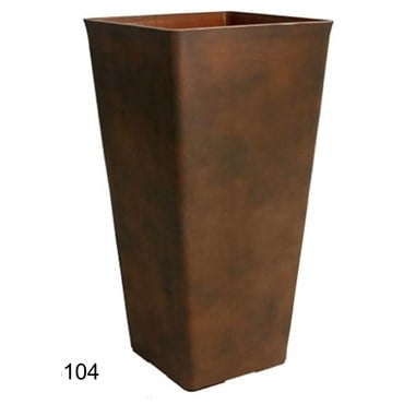 Austram 12" x 8" x 20" Vizcaya Square Vase Anchor Rust