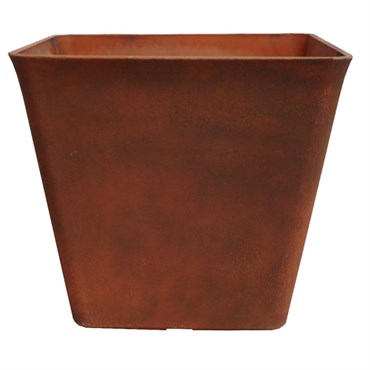 Austram 12" x 12" x 18" Vizcaya Square Planter Anchor Rust