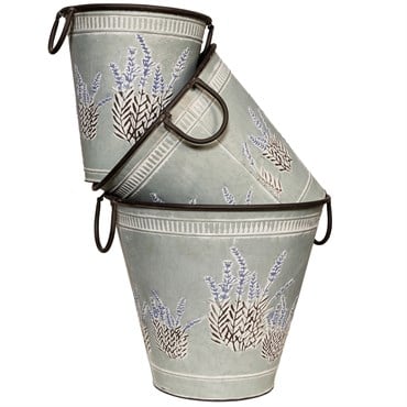 Deer Park Round Lavender Planter Set of 3