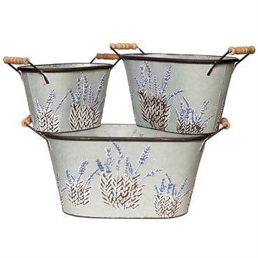 Deer Park Oval Lavender Planter Set of 3