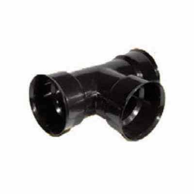 ADS Tee, Bell-End HDPE Watertight Dual Wall Injection Molded N-12, Black 12" | DFD1264WT