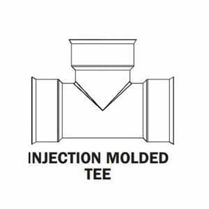ADS Soiltight Tee, Bell-End HDPE Dual Wall Injection Molded N-12, Black 8" | DFD862ST