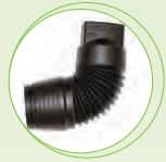 ADS Expandable Downspout Adapter Barb Black HDPE Single Wall | DFE0473AA