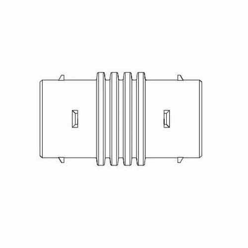 ADS Internal Coupler, Snap HDPE Single Wall Black 8" | DFE0815AA