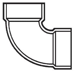 Lasco Elbow, Hub PVC 90 Degrees 1/4 Bend