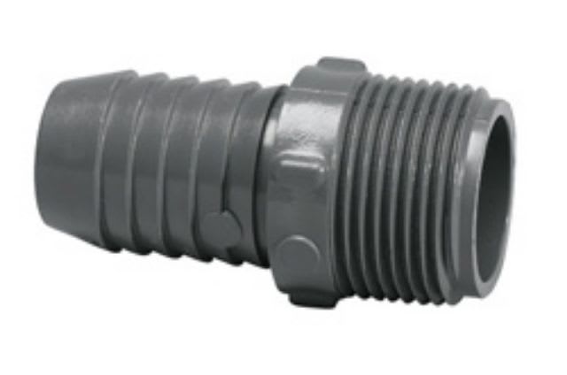 Lasco Insert Adapter, Insert x MNPT Gray PVC Schedule 40 | 1436010