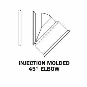 ADS Soiltight Elbow, Bell-End HDPE 45 Degrees Degrees Dual Wall Injection Molded N-12, Black 6" | DFD694ST