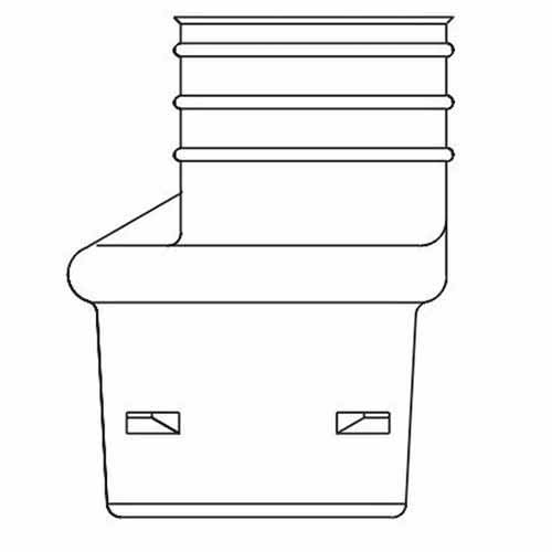 ADS Downspout Adapter, 6" x 4" x 6", Snap Black HDPE | DFE0664AA