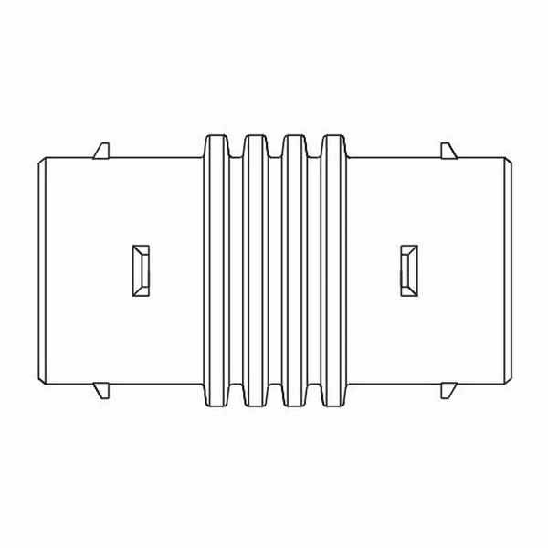 Ads Internal Coupler, Black Pipe X Downspout 6" |  615AA