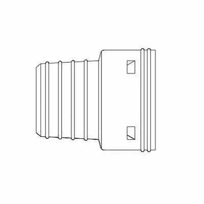 Adapter, 4"Snap Black Hdpe Smooth Single Wall Clay |  0462AA