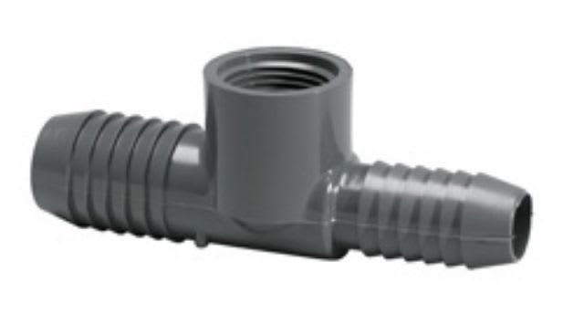 1" x 3/4" x 3/4" Tee PVC Insert x FPT | 1402-125
