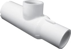 1" Tee PVC Sch. 40 Spigot x Slip x FPT | 1376-010
