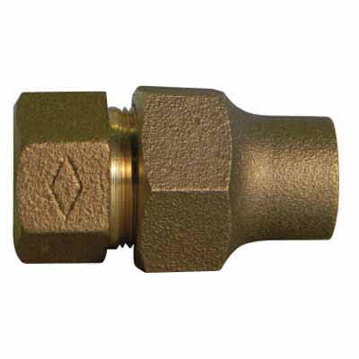 Straight Adapter, 1"Flare x FNPT Brass 74754 Series Hexagonal