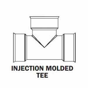 ADS Soiltight Tee, Bell-End HDPE Dual Wall Injection Molded N-12, Black 12" | DFD1264ST