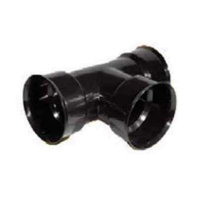 ADS Tee, Bell-End HDPE Watertight Dual Wall Injection Molded N-12, Black 8" | DFD862WT